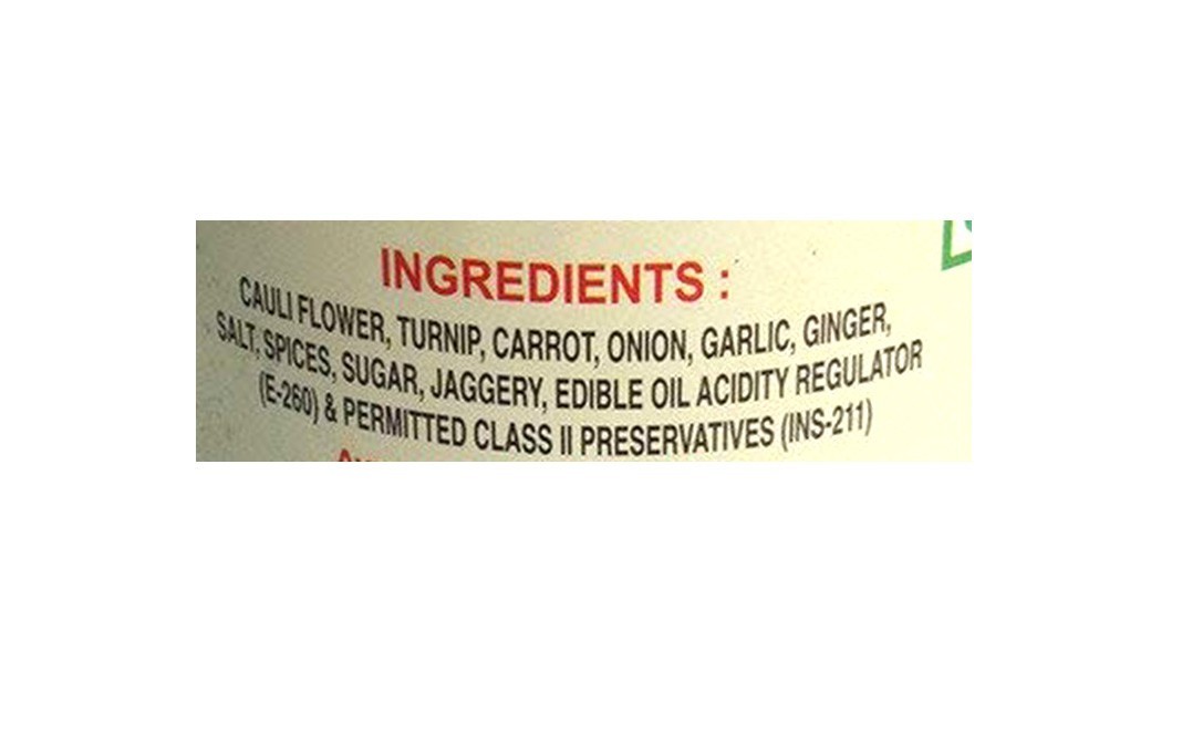 Harnarains Cauliflower Turnip Carrot Pickle   Plastic Jar  900 grams